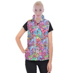 Cabbage Flower Abstract Women s Button Up Vest