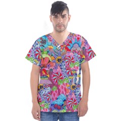 Men s V-Neck Scrub Top 