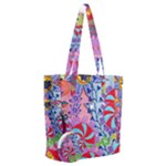 Cabbage Flower Abstract Everyday Shoulder Bag with Pouch Bag