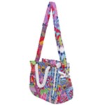 Cabbage Flower Abstract Rope Handles Shoulder Strap Bag