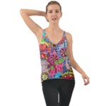 Cabbage Flower Abstract Chiffon Cami