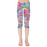 Cabbage Flower Abstract Kids  Capri Leggings 