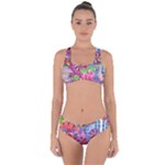 Cabbage Flower Abstract Criss Cross Bikini Set