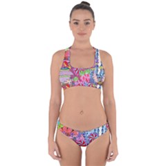 Cabbage Flower Abstract Cross Back Hipster Bikini Set from ArtsNow.com