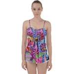 Cabbage Flower Abstract Babydoll Tankini Top