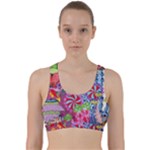 Cabbage Flower Abstract Back Weave Sports Bra