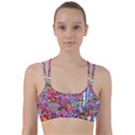 Cabbage Flower Abstract Line Them Up Sports Bra