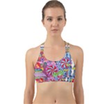 Cabbage Flower Abstract Back Web Sports Bra