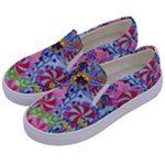 Cabbage Flower Abstract Kids  Canvas Slip Ons