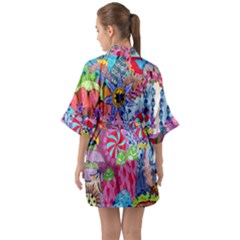 Half Sleeve Satin Kimono  