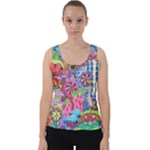 Cabbage Flower Abstract Velvet Tank Top