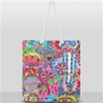 Cabbage Flower Abstract Full Print Rope Handle Tote (Large)