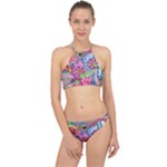 Cabbage Flower Abstract Halter Bikini Set