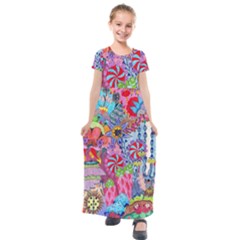 Kids  Short Sleeve Maxi Dress 