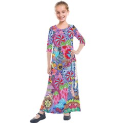 Kids  Quarter Sleeve Maxi Dress 