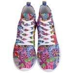 Cabbage Flower Abstract Men s Lightweight High Top Sneakers