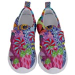 Cabbage Flower Abstract Kids  Velcro No Lace Shoes