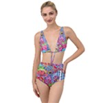 Cabbage Flower Abstract Tied Up Two Piece Swimsuit