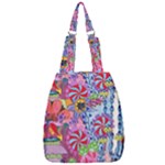 Cabbage Flower Abstract Center Zip Backpack