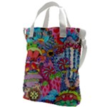 Cabbage Flower Abstract Canvas Messenger Bag