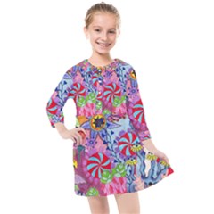 Kids  Quarter Sleeve Shirt Dress 