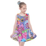 Cabbage Flower Abstract Kids  Summer Dress