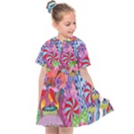 Cabbage Flower Abstract Kids  Sailor Dress