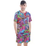 Cabbage Flower Abstract Men s Mesh T-Shirt and Shorts Set