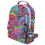 Cabbage Flower Abstract Flap Pocket Backpack (Small)