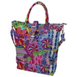 Cabbage Flower Abstract Buckle Top Tote Bag