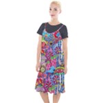 Cabbage Flower Abstract Camis Fishtail Dress