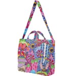 Cabbage Flower Abstract Square Shoulder Tote Bag