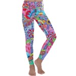 Cabbage Flower Abstract Kids  Lightweight Velour Classic Yoga Leggings