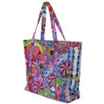 Cabbage Flower Abstract Zip Up Canvas Bag