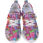 Cabbage Flower Abstract Women s Velcro Strap Shoes