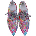 Cabbage Flower Abstract Pointed Oxford Shoes