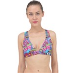 Cabbage Flower Abstract Classic Banded Bikini Top