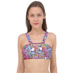 Cabbage Flower Abstract Cage Up Bikini Top