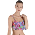 Cabbage Flower Abstract Layered Top Bikini Top 