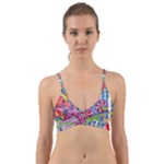 Cabbage Flower Abstract Wrap Around Bikini Top