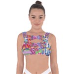 Cabbage Flower Abstract Bandaged Up Bikini Top