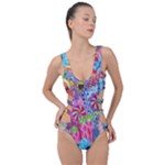 Cabbage Flower Abstract Side Cut Out Swimsuit