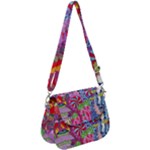 Cabbage Flower Abstract Saddle Handbag