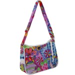 Cabbage Flower Abstract Zip Up Shoulder Bag