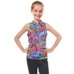 Cabbage Flower Abstract Kids  Sleeveless Polo T-Shirt