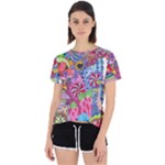 Cabbage Flower Abstract Open Back Sport T-Shirt