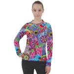 Cabbage Flower Abstract Women s Pique Long Sleeve T-Shirt