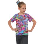 Cabbage Flower Abstract Kids  Mesh Piece T-Shirt