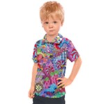 Cabbage Flower Abstract Kids  Polo T-Shirt