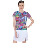 Cabbage Flower Abstract Women s Sports Top